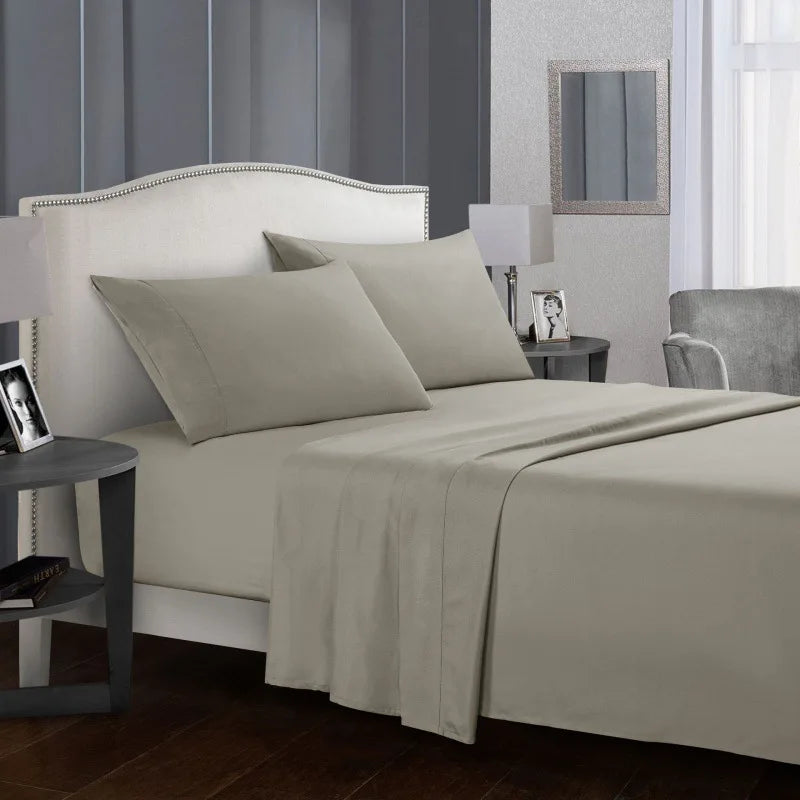 Bed linen set Full sheet sets mattress cover flat sheet fitted sheet pillowcases Solid Bedding Double Twin Full Queen King Size