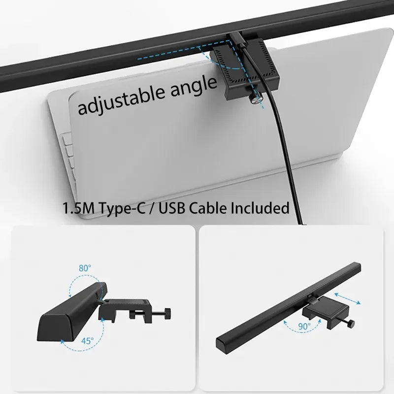 LED Desk Lamp Monitor Light Bar PC Computer Dimmable Screen Light 33cm 50cm Office Study Reading Hanging Table Lamp USB Powered