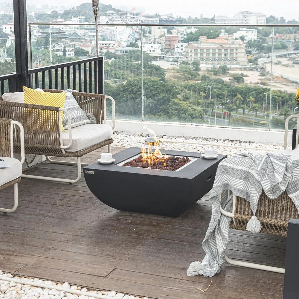 Fire Pit,Includes Lava Rocks Modern Fire Pits&Outdoor Fireplaces for Garden, Deck, Indoor&Outdoor Heating,Outdoor Patio Firepit