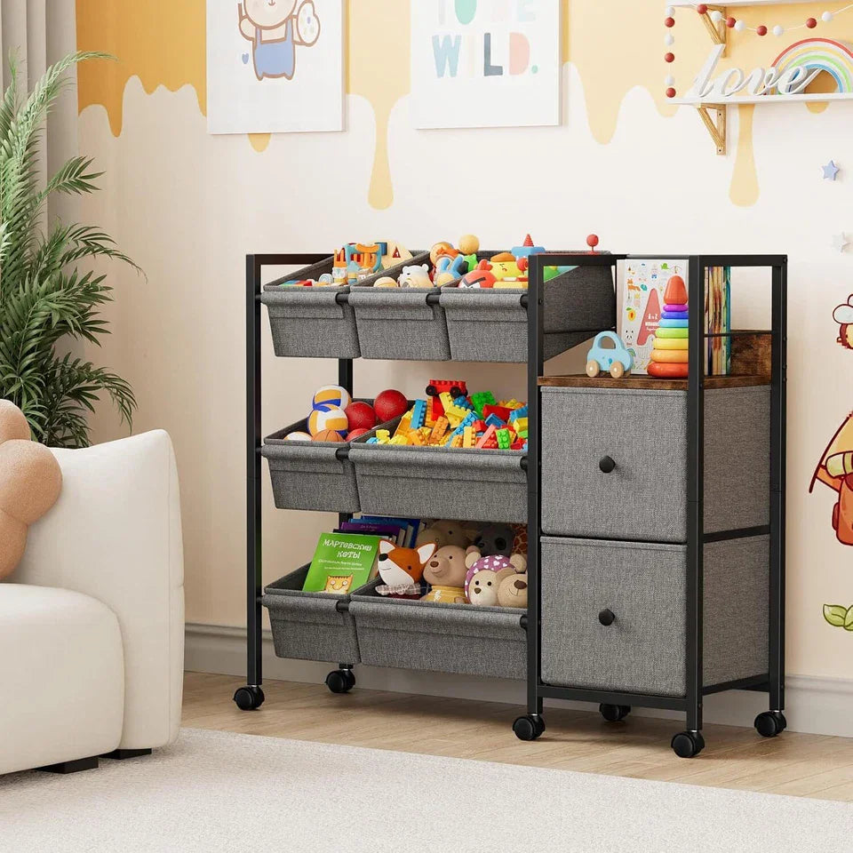 Kids Toy Organizers and Storage Bins Playroom Storage for Toy Clothes Blankets
