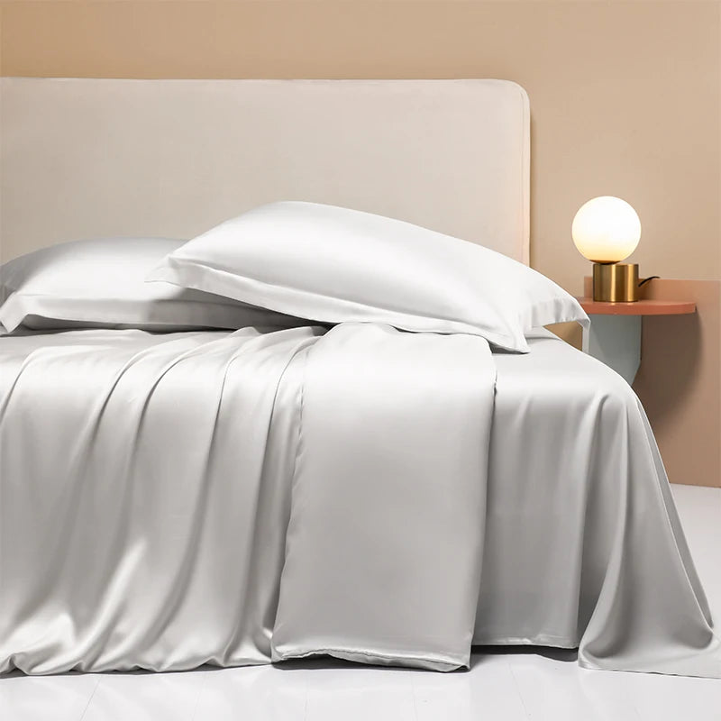 100% Egyptian Cotton 4/6 Piece Bed Sheet Set Luxury Bedding Set Elastic Fitted Sheet Flat Sheets Pillowcase Silky Comfortable