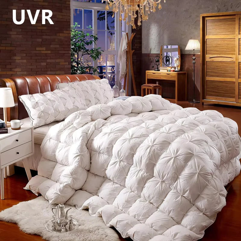 UVR 95% White Goose Down Comforter Down Comforter 5 Star Hotel Winter Down Comforter Full Cotton Comforter Double Bed Full Size