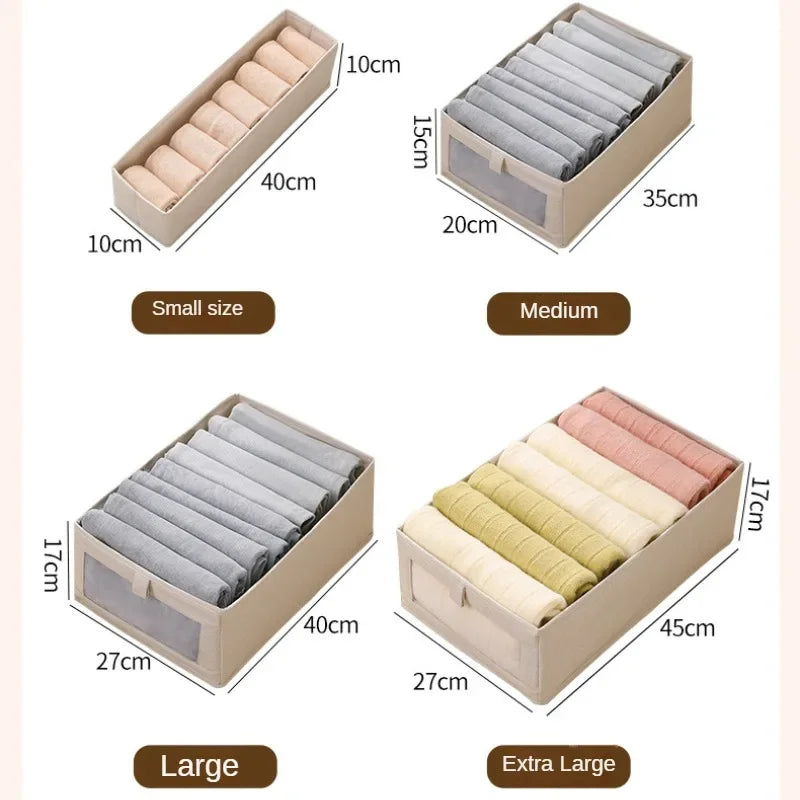 Visible Wardrobe Storage Organizers Cabinet Drawer Clothes Storage Box for T-Shirts Jeans Underwear Pants Organizer Box