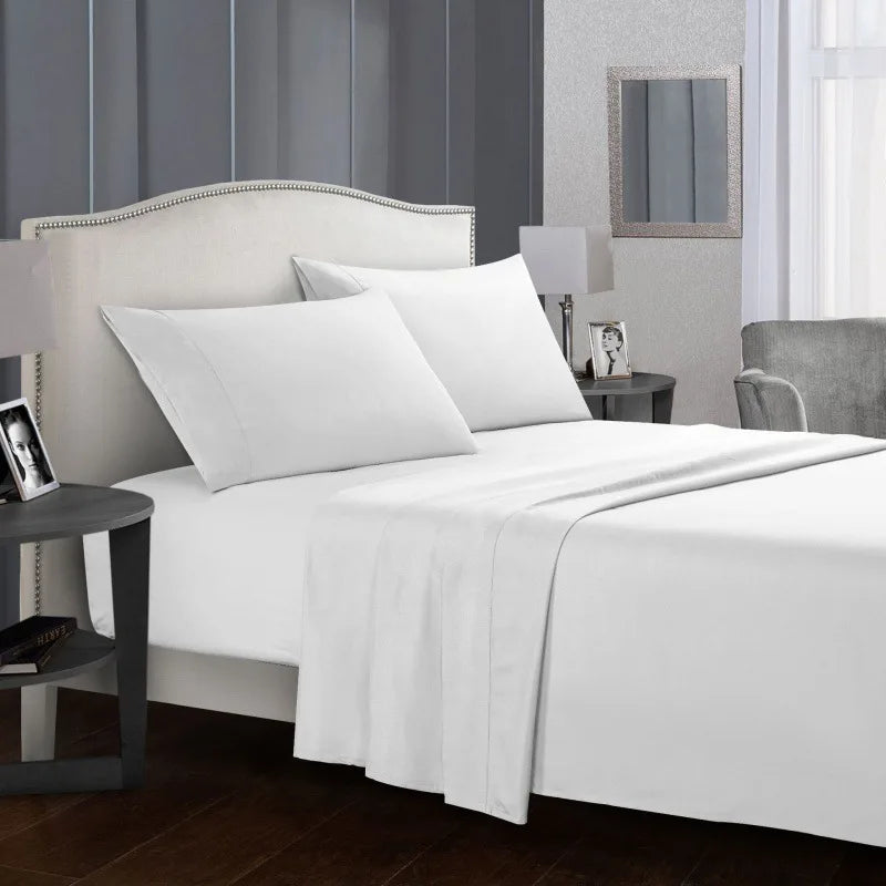 Bed linen set Full sheet sets mattress cover flat sheet fitted sheet pillowcases Solid Bedding Double Twin Full Queen King Size