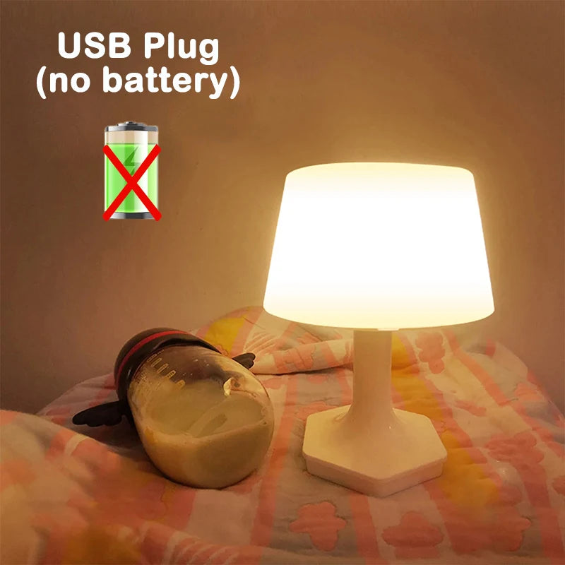 LED Eye Protection Table Lamp Bedroom Study Decoration Table Lamp Bedside Lamp  2 Color USB Plug-in Table Lamp Bedroom Home Lamp