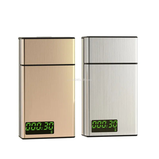 Portable Lock Box Smart Cigarette Box Auxiliary Smoking Cessation Smoke Control Artifact Aluminum Alloy Box Timing Lock Box