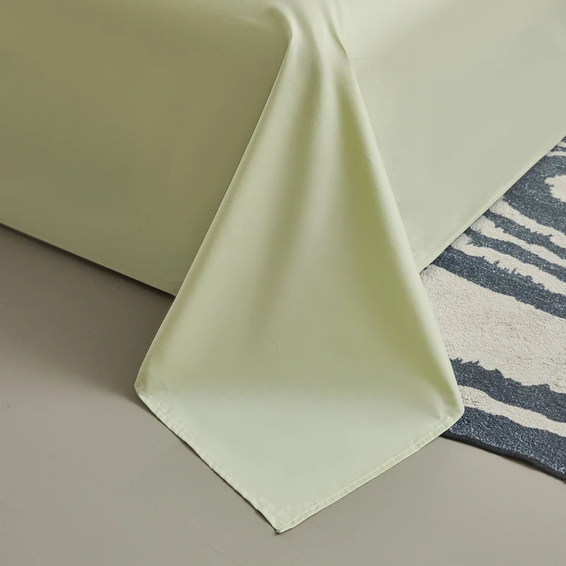 WOSTAR Summer pure cotton flat bed sheet set 180x200 cozy 3-piece bedroom couple 2 seater bed linens luxury double bed king size