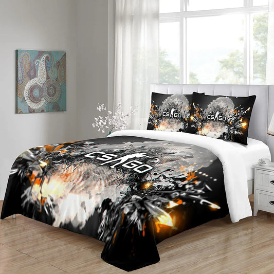 Custom Bedding Sets Quilt Duvet Cover Game Anime Pillow Case King Boy Girl Adult Bedroom Decoration Duvet Cover Set Comforter