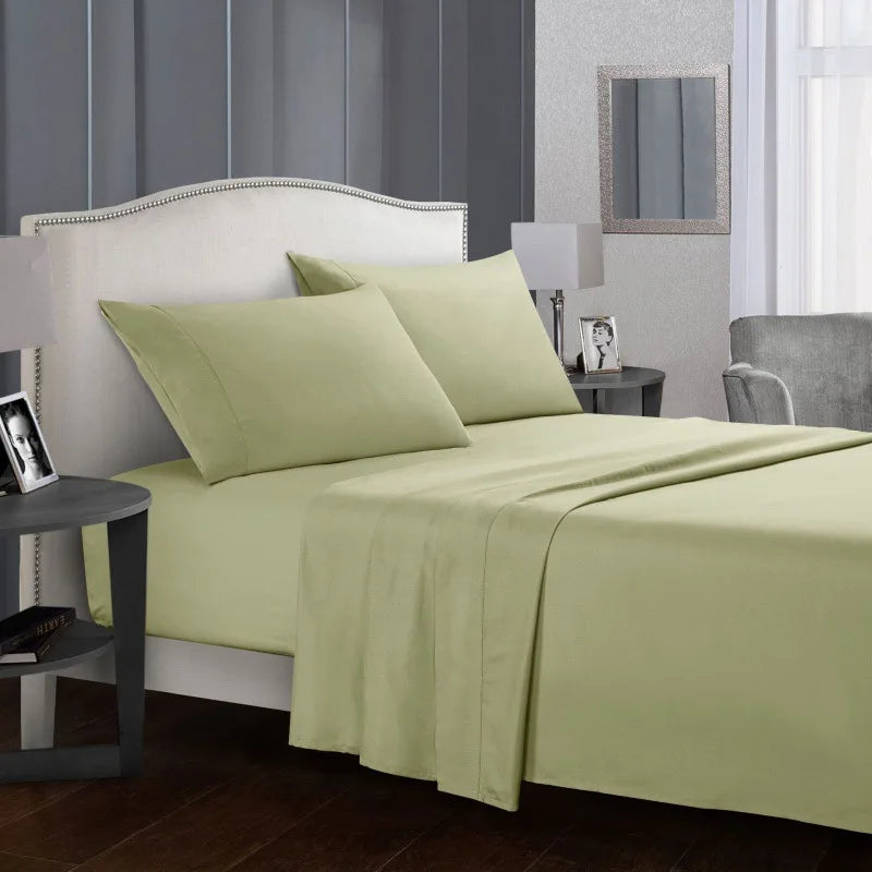 Bed linen set Full sheet sets mattress cover flat sheet fitted sheet pillowcases Solid Bedding Double Twin Full Queen King Size