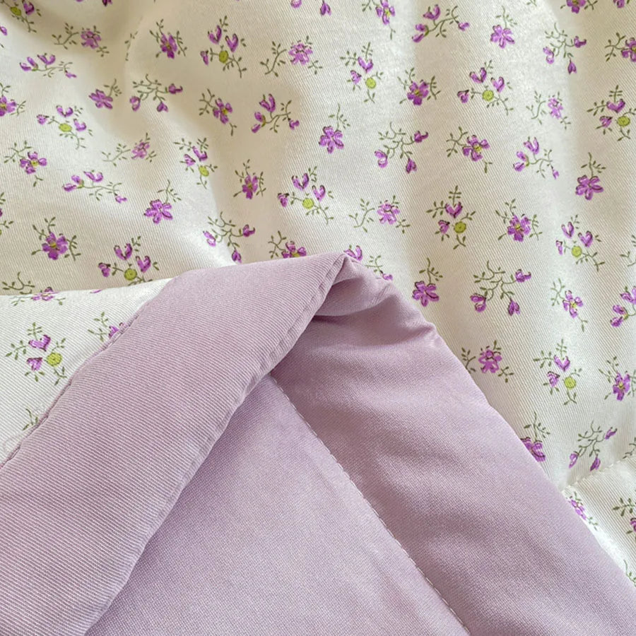 Knitted Cotton Double Gauze Summer Comforter Ultra-Soft Breathable Cooling Blanket Machine Washable Air Conditioner Comforter