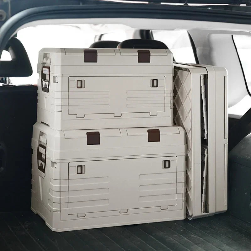 Outdoor Camping Folding Storage Box Car Storage Food Box Travel Storage Bag Camping Equipment Tableware Storage Organizing Box