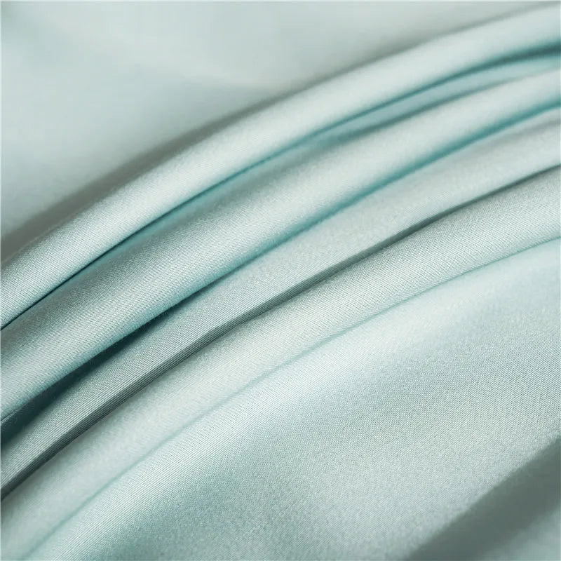Natural Mulberry Silk Fitted Sheet Four Corners With An Elastic Band Mattress Cover Solid Color Bed Sheet Fit Sheet