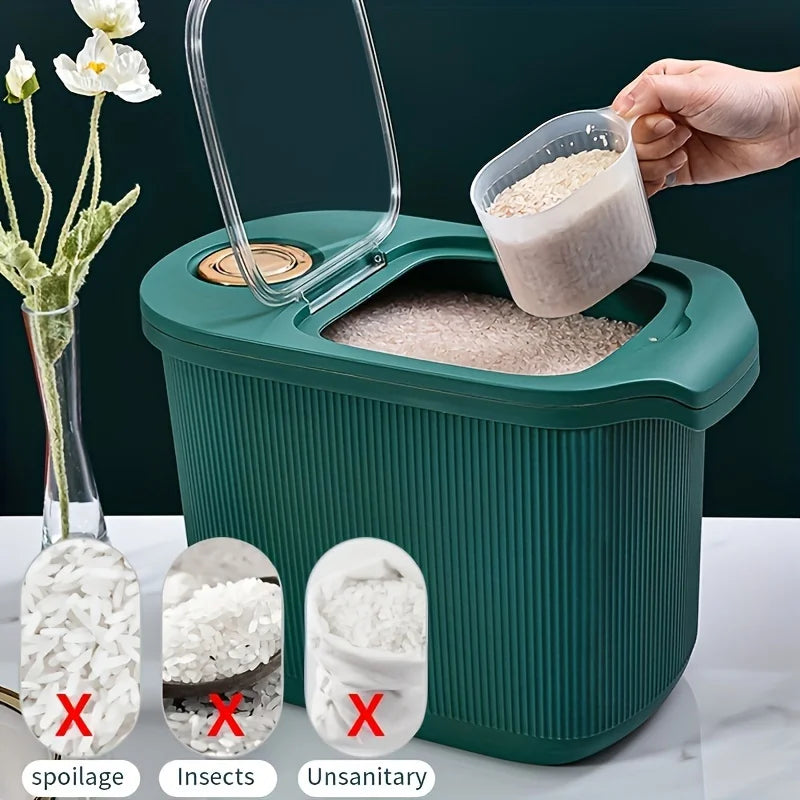 1pc 5KG/10KG Premium Rice Storage Container - Airtight, Moisture-Proof, Insect-Proof