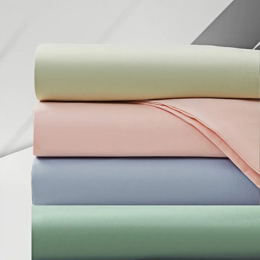 WOSTAR Summer pure cotton flat bed sheet set 180x200 cozy 3-piece bedroom couple 2 seater bed linens luxury double bed king size