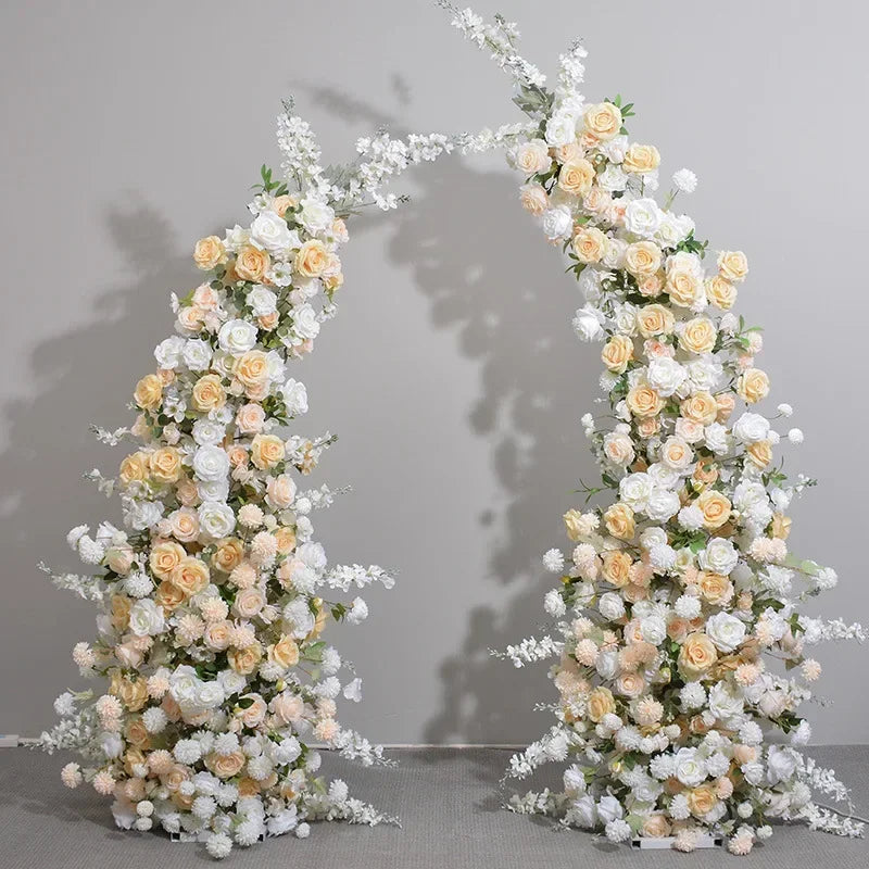 Wedding Giant Flower Horn Frame Flower Art Wedding Background Decoration Window Exhibition Hall Arch Arrangement Flower