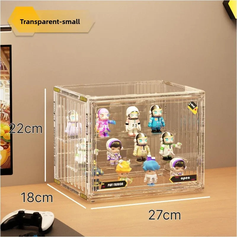 Containerized designs Acrylic Organizer for Collectible Figures and Blind Box High Definition Transparent Miniature Display Case