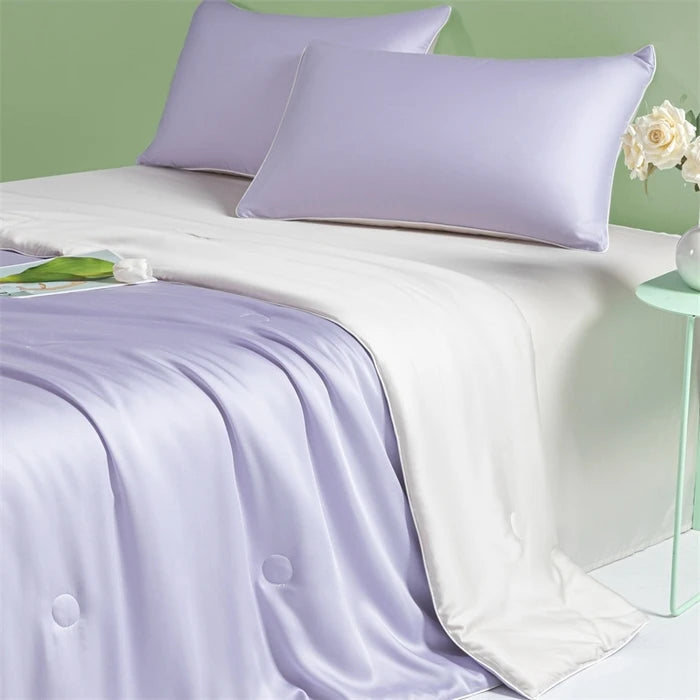 2024 Summer Cool Quilt Water Washed Ice Silk Double Sides Cooling, Cold Air Conditioning Thin Blanket, Luxury Bedding Comforter