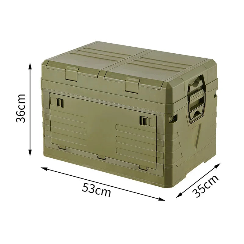 Outdoor Camping Folding Storage Box Car Storage Food Box Travel Storage Bag Camping Equipment Tableware Storage Organizing Box