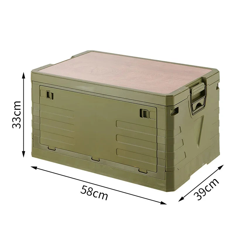 Outdoor Camping Folding Storage Box Car Storage Food Box Travel Storage Bag Camping Equipment Tableware Storage Organizing Box