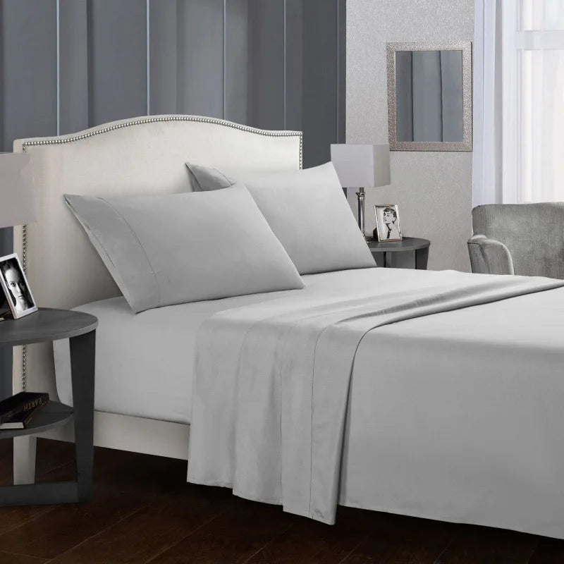Bed linen set Full sheet sets mattress cover flat sheet fitted sheet pillowcases Solid Bedding Double Twin Full Queen King Size