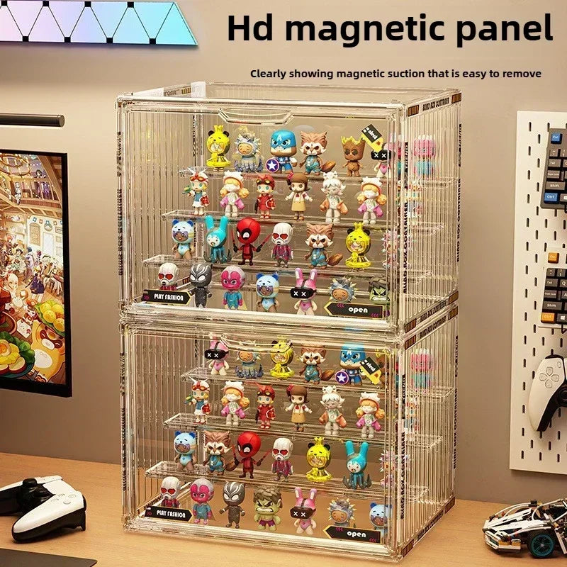 Containerized designs Acrylic Organizer for Collectible Figures and Blind Box High Definition Transparent Miniature Display Case