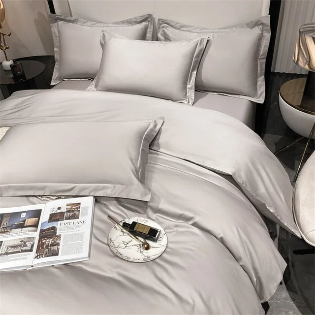 3pcs Set Luxury Bedding Set 100% Egyptian Cotton Duvet Cover Set Single Double Queen King Bed Cover Soft Quilt Cover Pillowcase