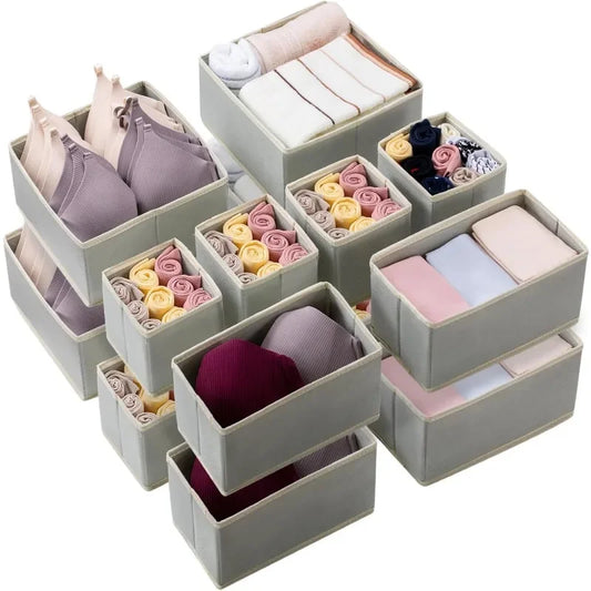 16 Pack Drawer Organizer Clothes, Dresser Drawer Organizers for Clothing Fabric Foldable Closet Organizers and Storage Bins