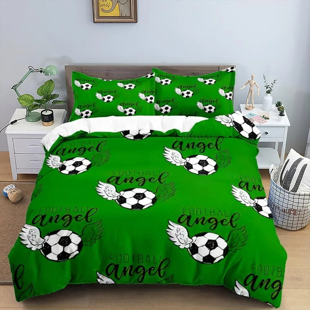 Cool Football Soccer 3D Bedding Set Duvet Cover Pillowcases Comforter Bed Linen Room Decor For Boys Gift Twin Queen King Size