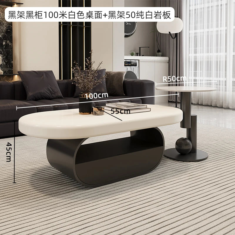 Living Room Decoration Coffee Table Nordic Modern Designer Aesthetic Standing Side Table Unique Couchtisch Postmodern Furniture