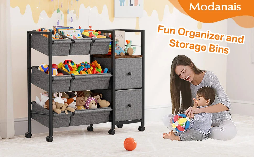 Kids Toy Organizers and Storage Bins Playroom Storage for Toy Clothes Blankets