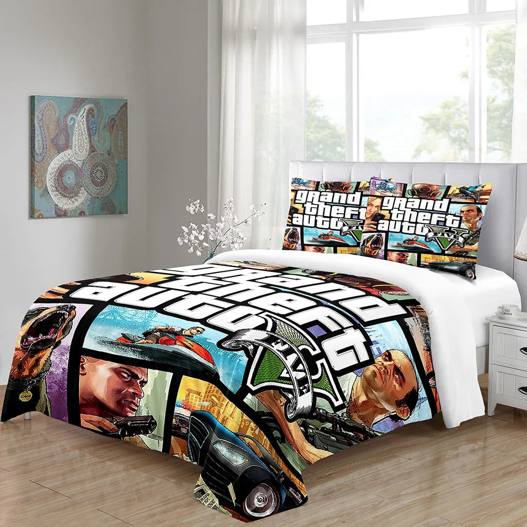Custom Bedding Sets Quilt Duvet Cover Game Anime Pillow Case King Boy Girl Adult Bedroom Decoration Duvet Cover Set Comforter