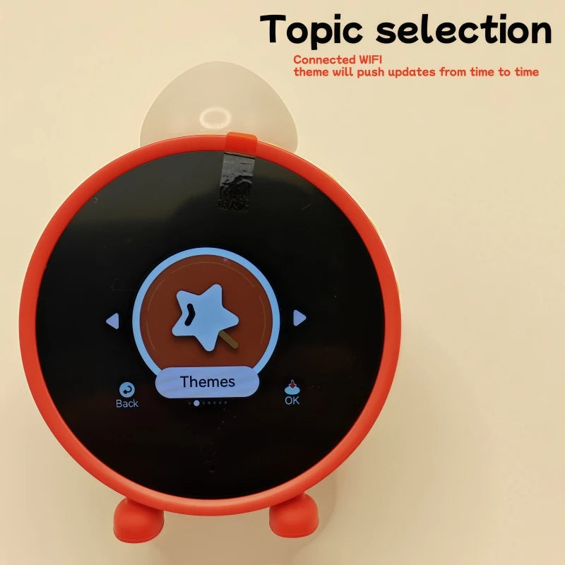 Multi-functional Cartoon Alarm Clock Multi-theme Built-in AI Engine Assistant Support WIFI Online Upgrade Fun Gift Room Decor