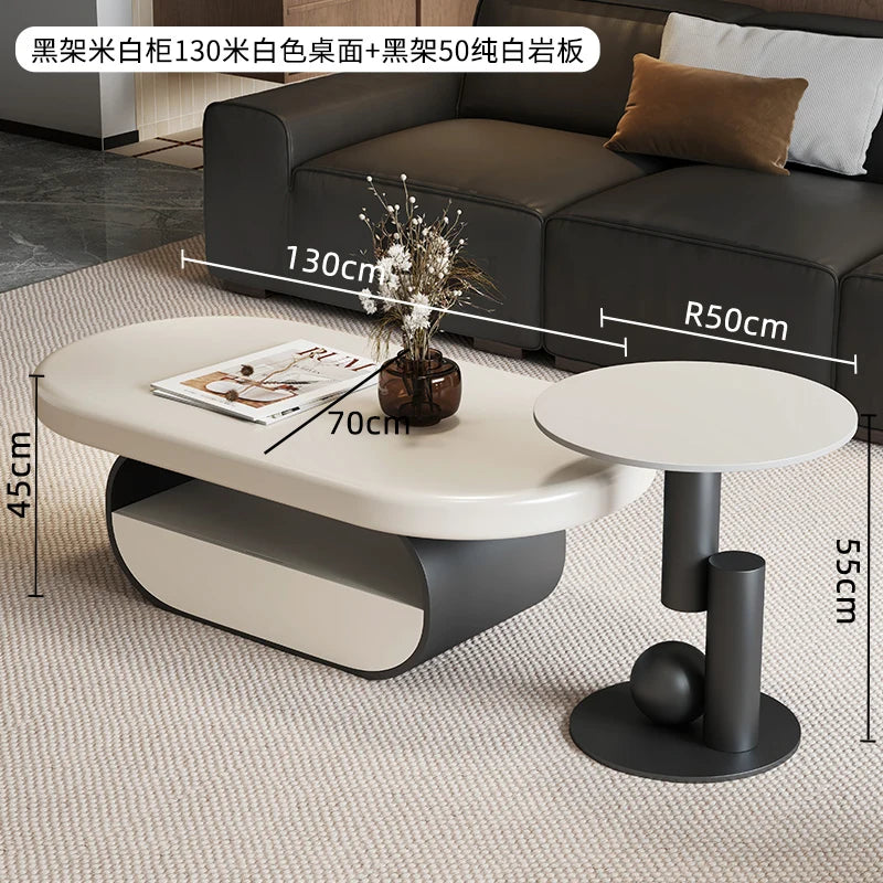 Living Room Decoration Coffee Table Nordic Modern Designer Aesthetic Standing Side Table Unique Couchtisch Postmodern Furniture