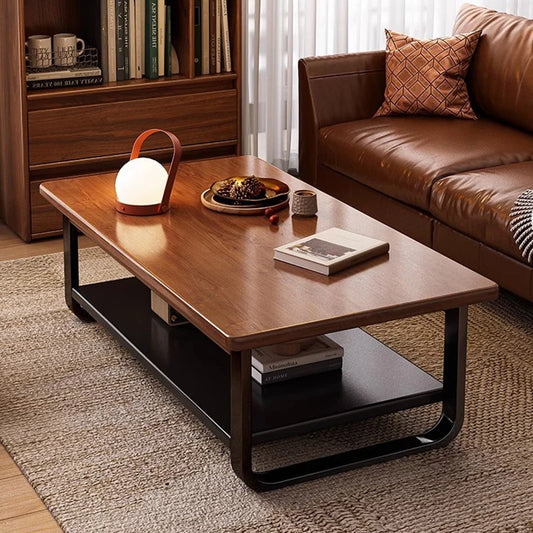 Luxury Legs Metal Coffee Tables Wood Modern Simple Minimalist Square Coffee Tables Glam Unique Table Basse Living Room Furniture