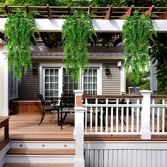 Artificial Hanging Plants for Wall Decoration, Fake Rattan Hanging Plants, Ivy Green Garland, Persian