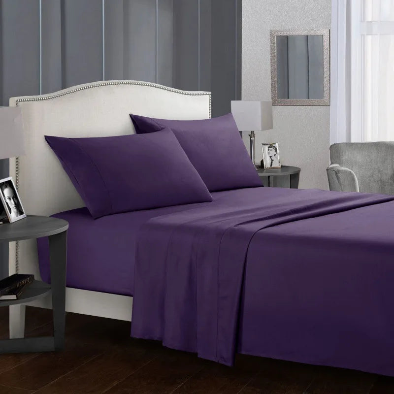 Bed linen set Full sheet sets mattress cover flat sheet fitted sheet pillowcases Solid Bedding Double Twin Full Queen King Size