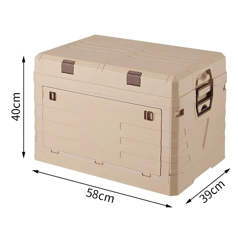 Outdoor Camping Folding Storage Box Car Storage Food Box Travel Storage Bag Camping Equipment Tableware Storage Organizing Box