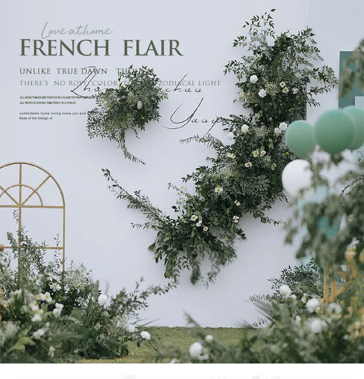 Wedding Giant Flower Horn Frame Flower Art Wedding Background Decoration Window Exhibition Hall Arch Arrangement Flower