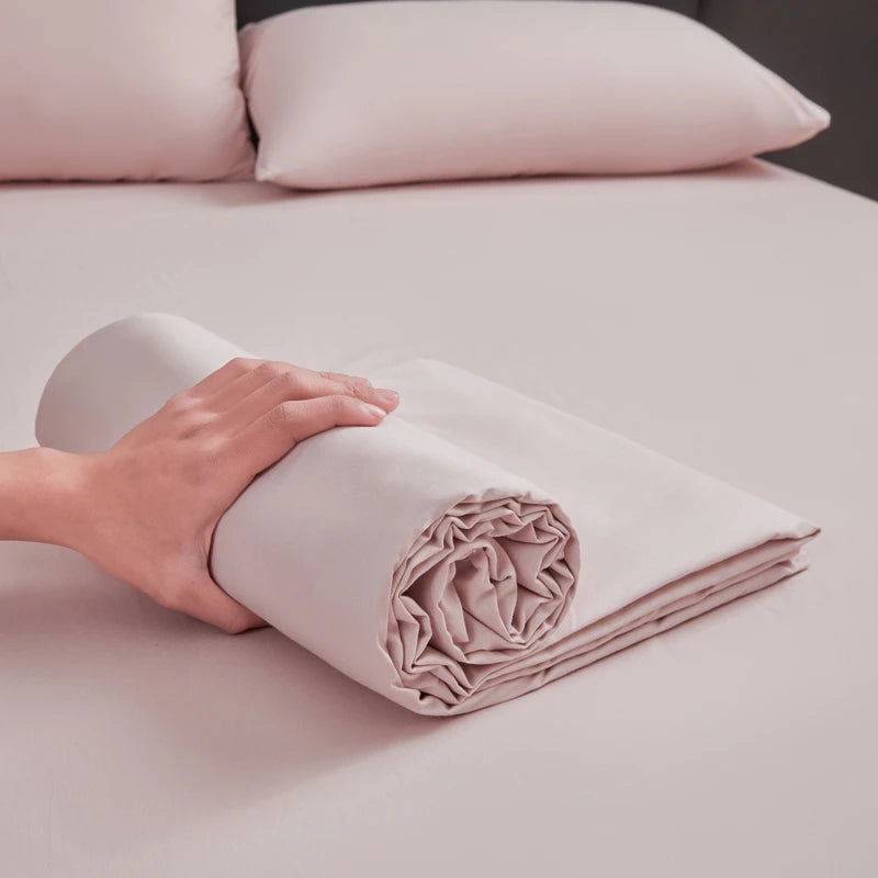 WOSTAR Summer pure cotton flat bed sheet set 180x200 cozy 3-piece bedroom couple 2 seater bed linens luxury double bed king size