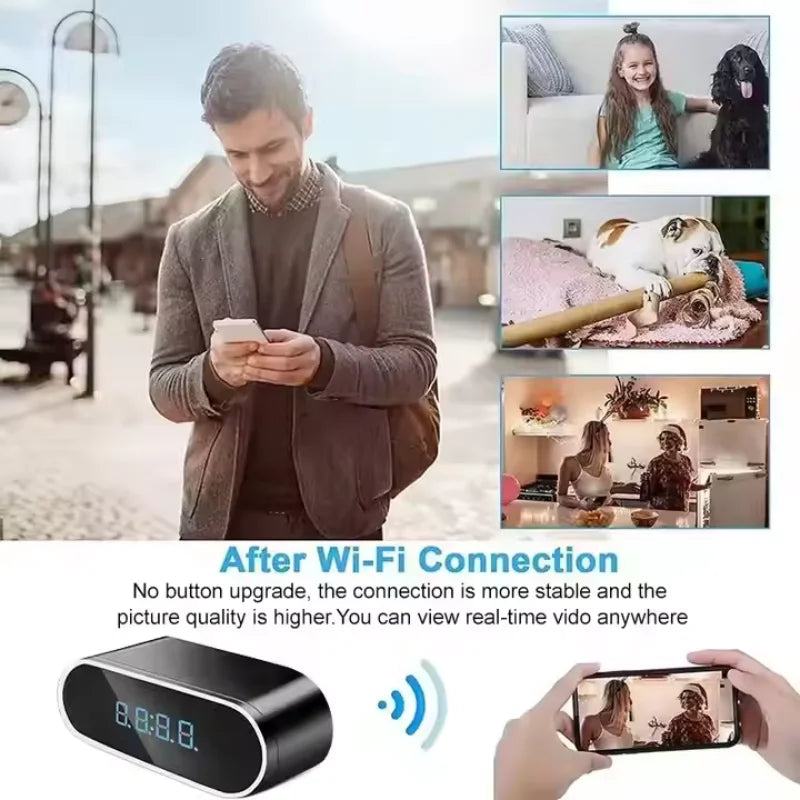 Digital Alarm Clock Full HD Clock Camera Home and Office