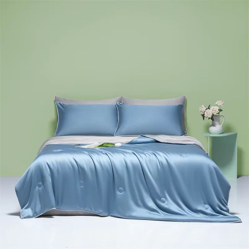 Summer Cool Down Quilt: Cooling - Sensation Summer Quilt for Refreshed Skin, Ideal for Hot Nights At Home & Beach Getaways