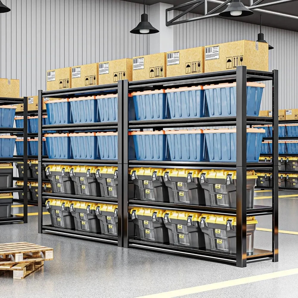 Adjustable Garage Shelving 2500LBS Storage Shelves 5-Tier Heavy Duty Metal Shelves Organization Utility Industrial Shelves