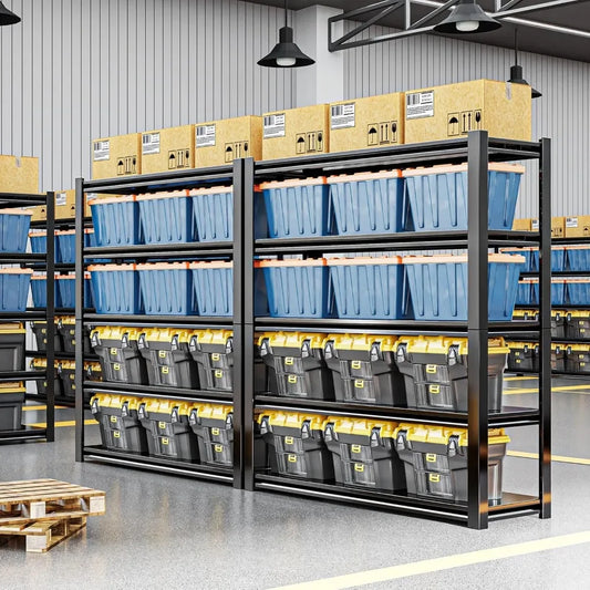 Adjustable Garage Shelving 2500LBS Storage Shelves 5-Tier Heavy Duty Metal Shelves Organization Utility Industrial Shelves