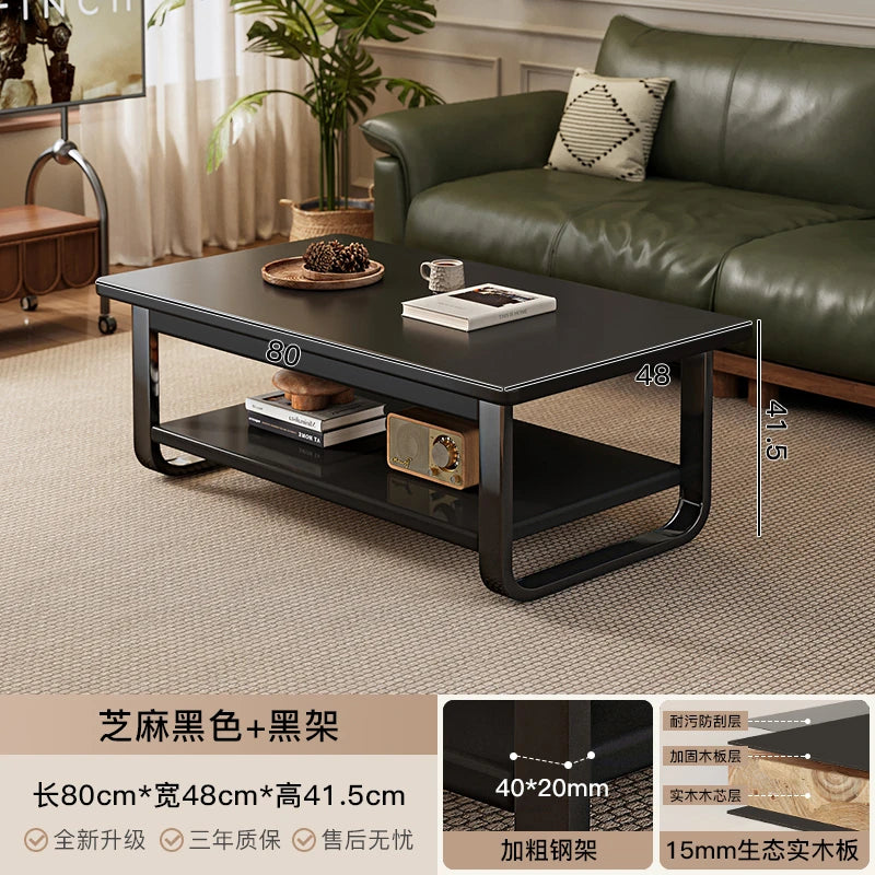 Luxury Legs Metal Coffee Tables Wood Modern Simple Minimalist Square Coffee Tables Glam Unique Table Basse Living Room Furniture