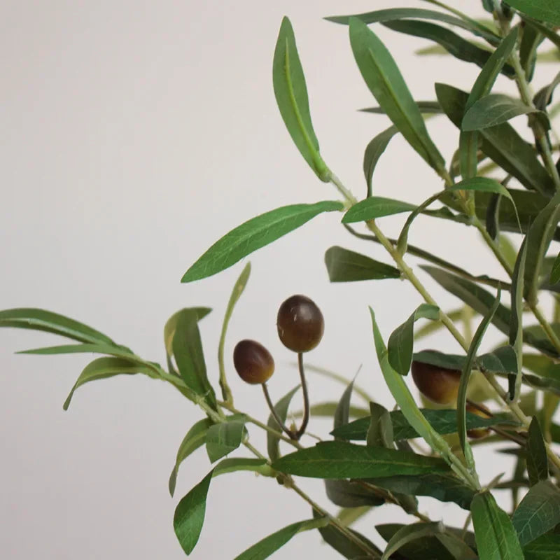 Artificial Olive Branches Leaves Simulation Green Plants Photo Props Hotel Home Decoration Wedding Arrangement Olive Fruit