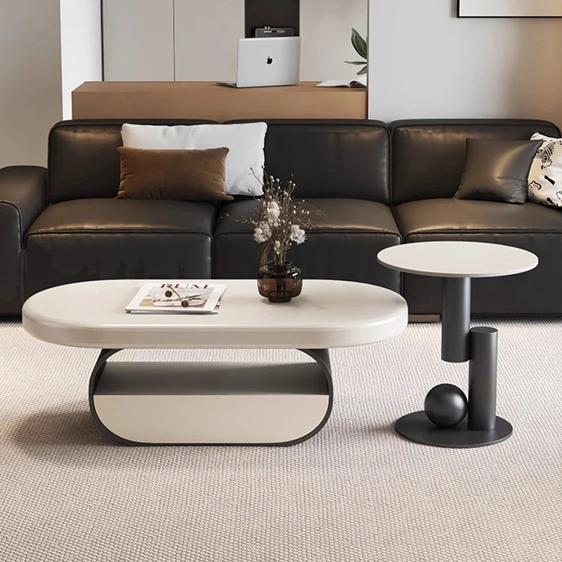 Living Room Decoration Coffee Table Nordic Modern Designer Aesthetic Standing Side Table Unique Couchtisch Postmodern Furniture
