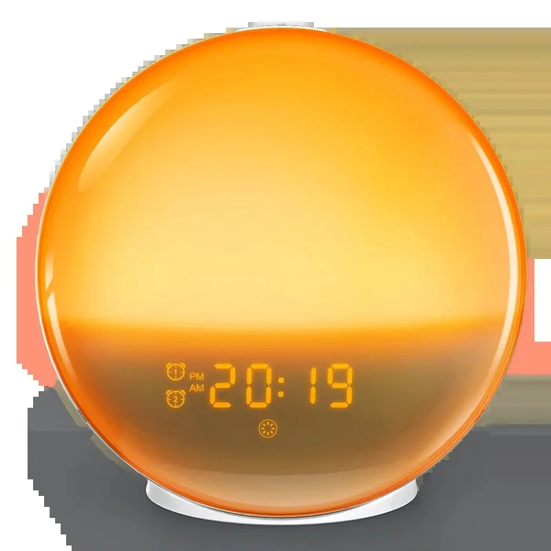Sunrise Alarm Clock with Wake Up Light, Sunset Simulation, Digital Display, Night Light Features, FM Radio, Desk Clock