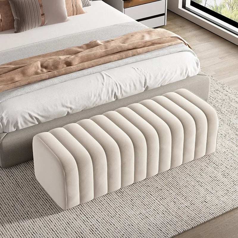 Bed end stool, bed bed, sofa, bedroom, simple long strip shoe changing stool, dressing room, design sense, sofa stool