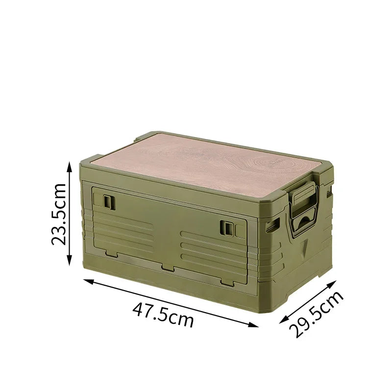 Outdoor Camping Folding Storage Box Car Storage Food Box Travel Storage Bag Camping Equipment Tableware Storage Organizing Box