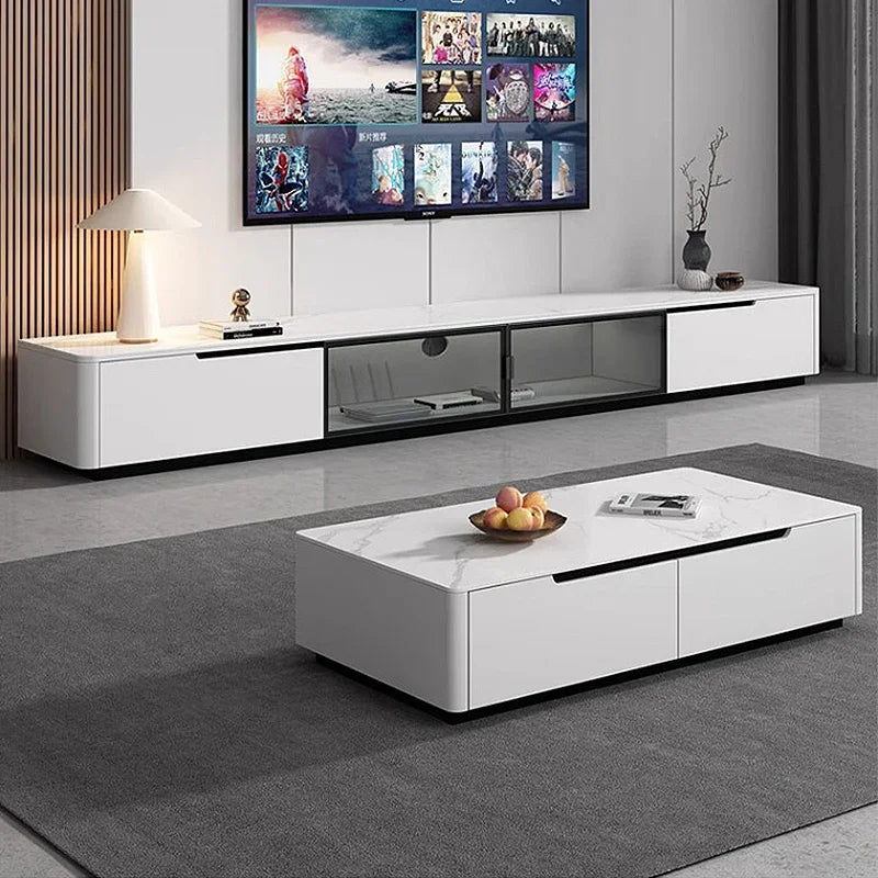 Aesthetic Luxury Coffee Table Design Minimalist Glam Square Coffee Tables Modern Storage Tavolino Salotto Living Room Furniture